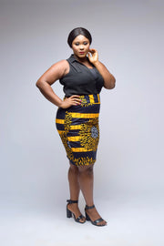 Luta African Print Pencil Skirt