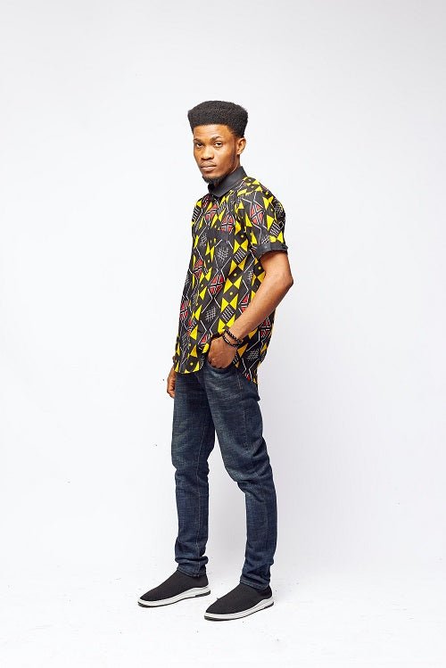 Ademola Men's African Print Shirt - Ray Darten