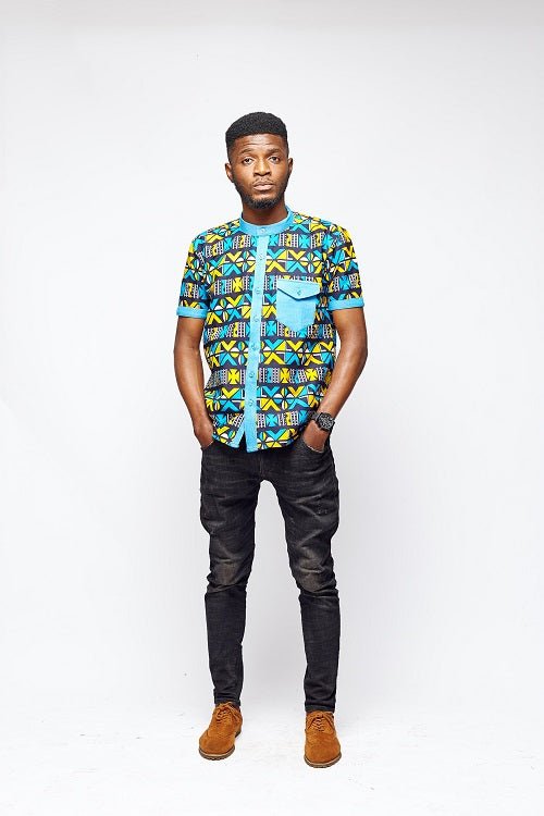 african print dress shirt mens Patchwork Shirt, African Print Shirt, Ankara Shirt, Festival Shirt Men, Long Sleeve Shirt, Mens Festival Clothing, Colourful Men Shirt