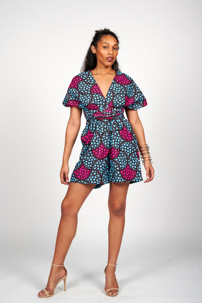 Iyanu African Print Infinity Style Playsuit