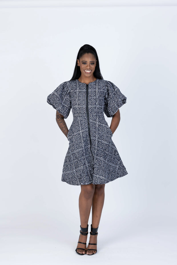 Toni African Print Jacket Dress