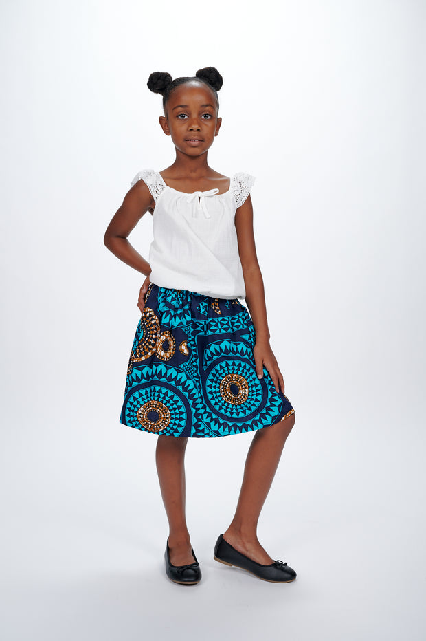 Ajasa African Print Skirts For Kids