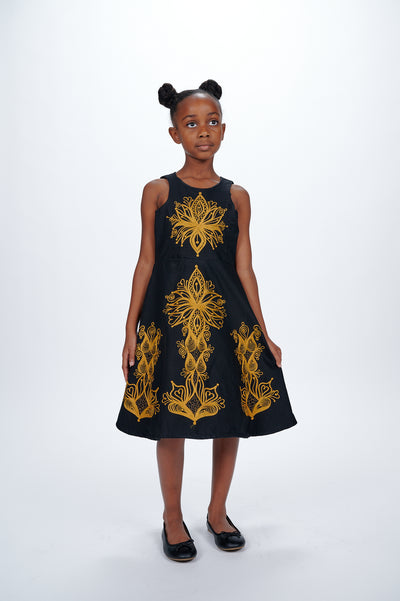 Adebola African Embroidered Kids Dress