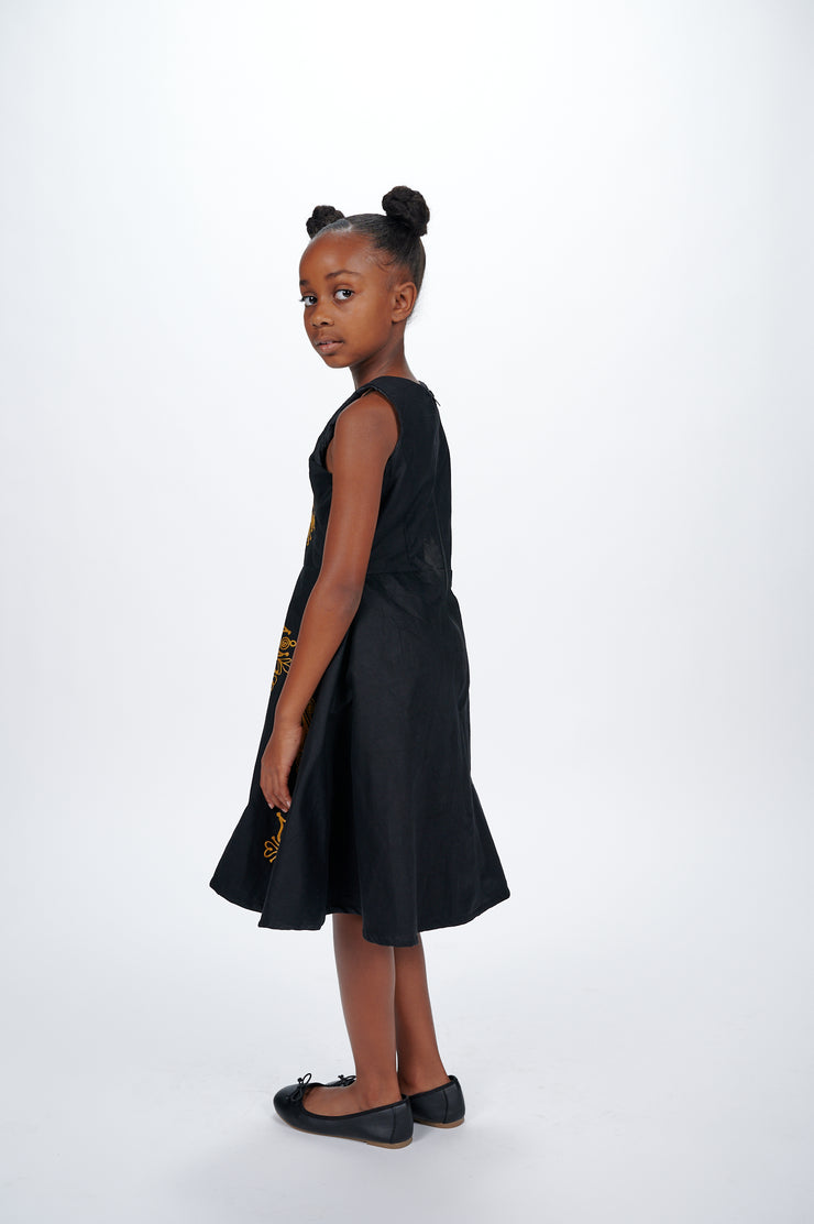 Adebola African Embroidered Kids Dress