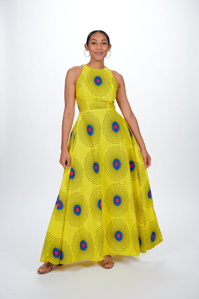 Merian African Print Dress