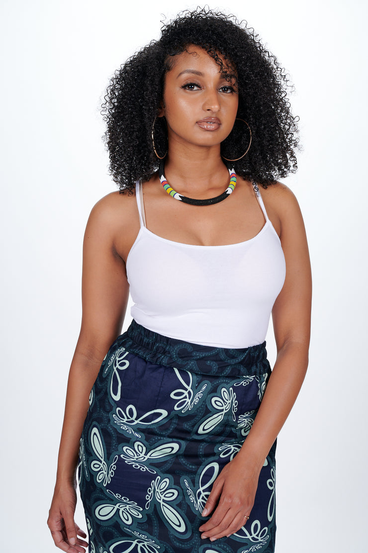 Tani African Print Pencil Skirt