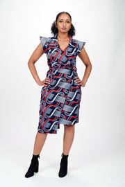 Temi African Print Wrap Dress