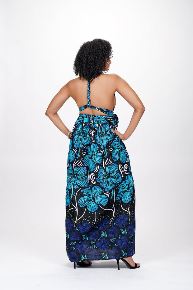 Gasira African Print Infinity Style Maxi Dress - Ray Darten