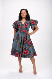 Lisa African Print Dress