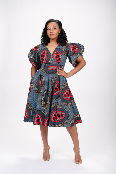 Lisa African Print Dress