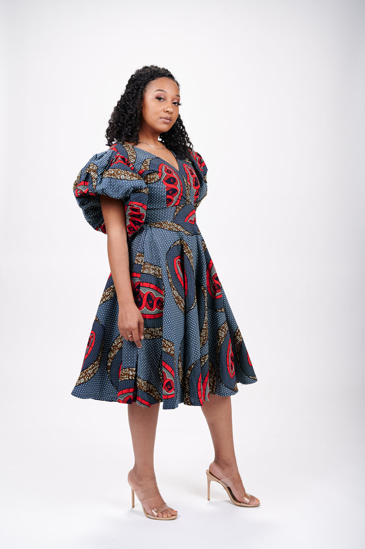 Lisa African Print Dress
