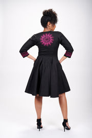 Defela African Embroidered Jacket Dress
