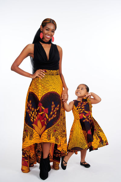 Josi high-low African Print Kids Dress - Ray Darten