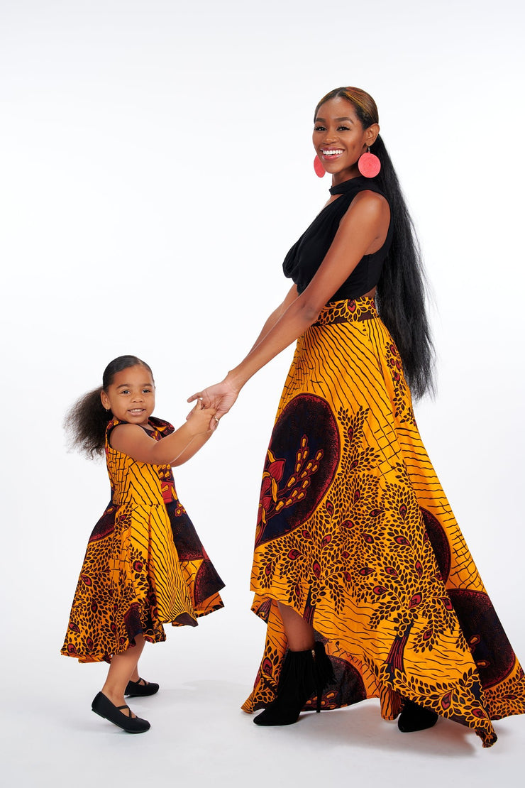 Josi high-low African Print Kids Dress - Ray Darten