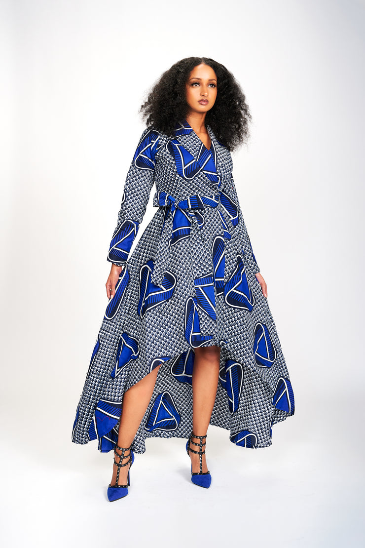 Ope African Print Wrap Dress