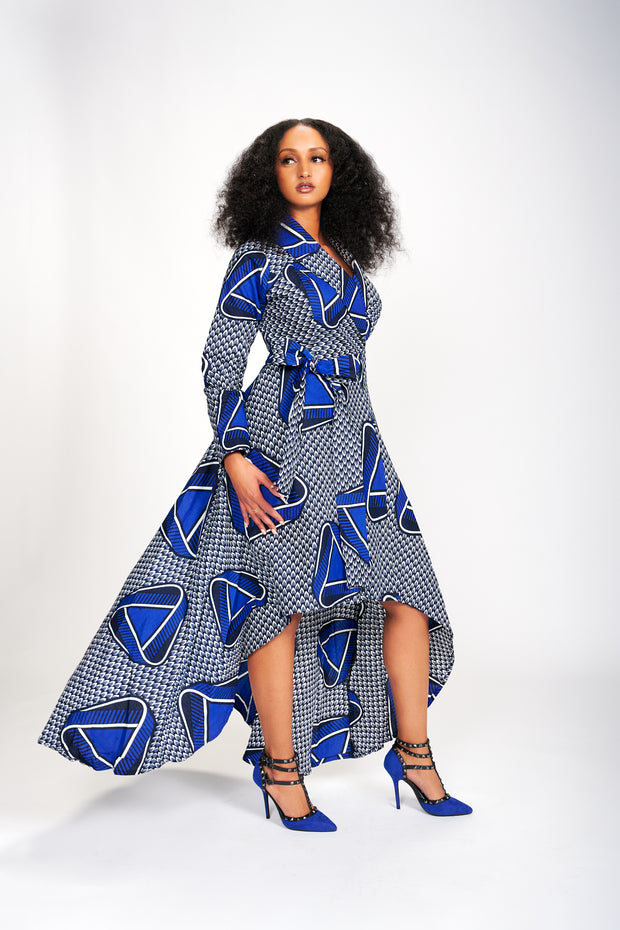 Ope African Print Wrap Dress