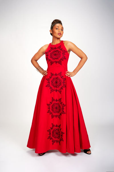 Abioye Dress (Red I)