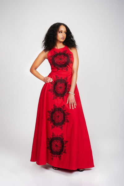 Abioye Dress (Red II) - Ray Darten