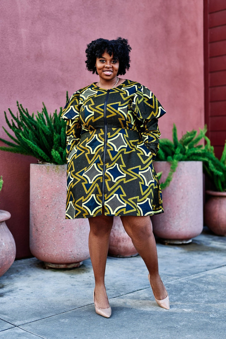 Apara African Print Jacket Dress - Ray Darten