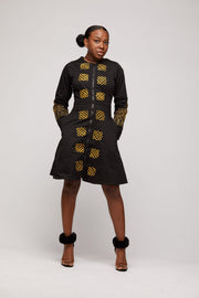 Toye African Embroidered Jacket Dress - Ray Darten