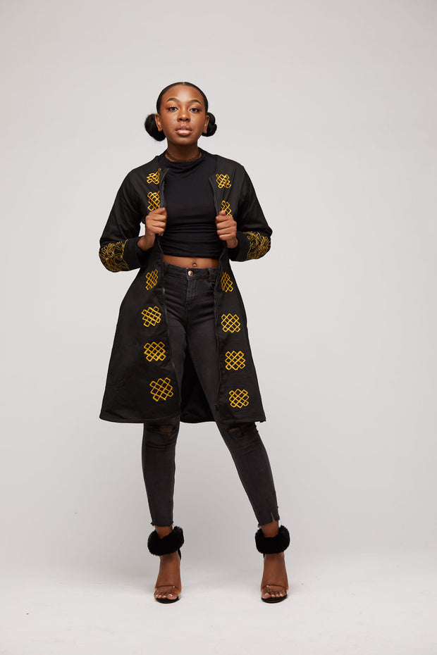 Toye African Embroidered Jacket Dress - Ray Darten