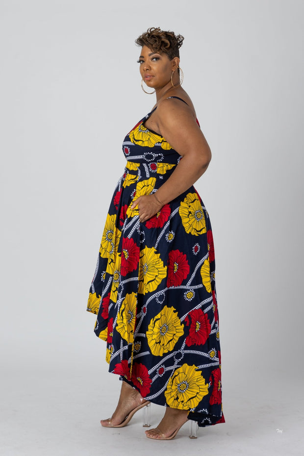 Mojisola African Print Strap Dress - Ray Darten