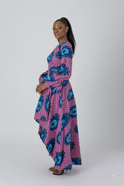 Folawe African Print Wrap Dress