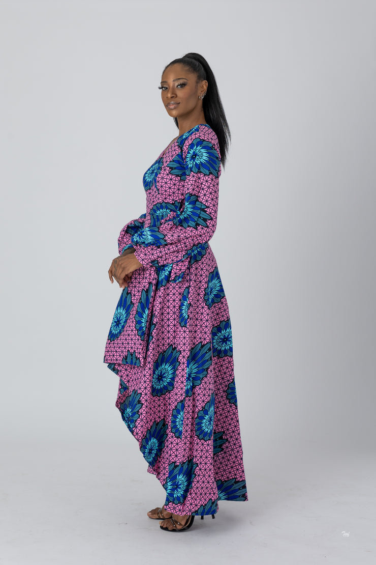 Folawe African Print Wrap Dress