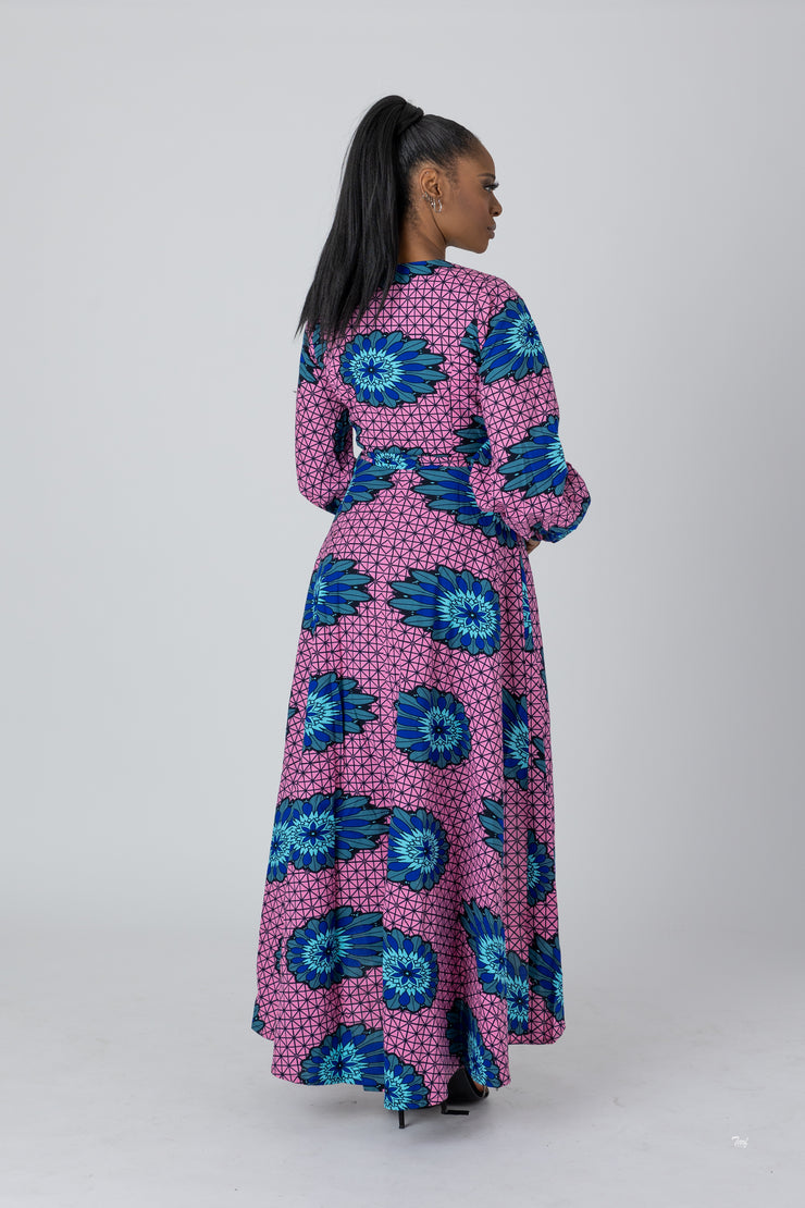 Folawe African Print Wrap Dress