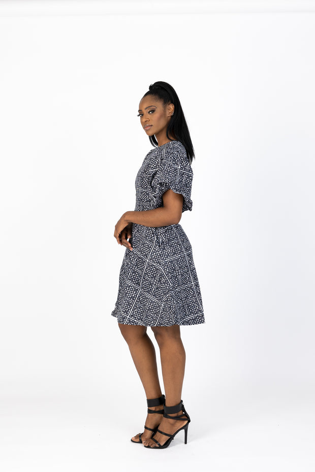 Toni African Print Jacket Dress