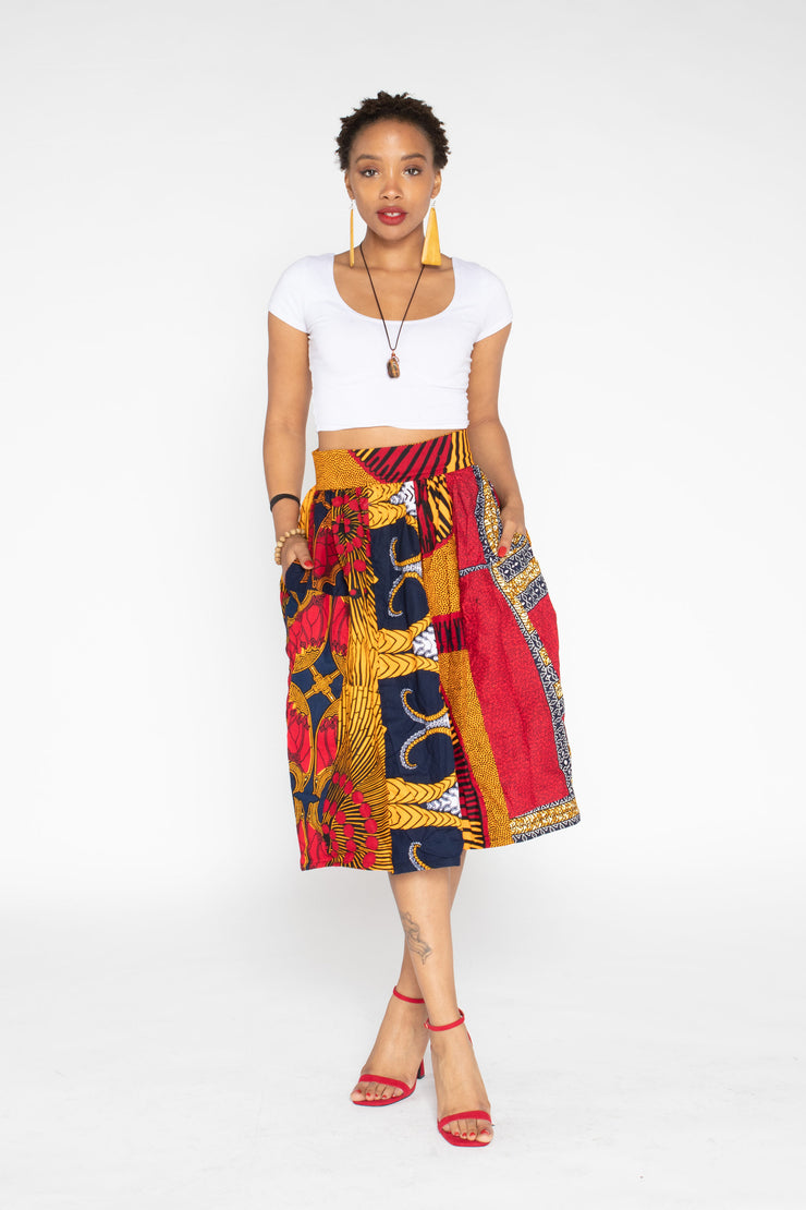 Taniya African Print Skirt