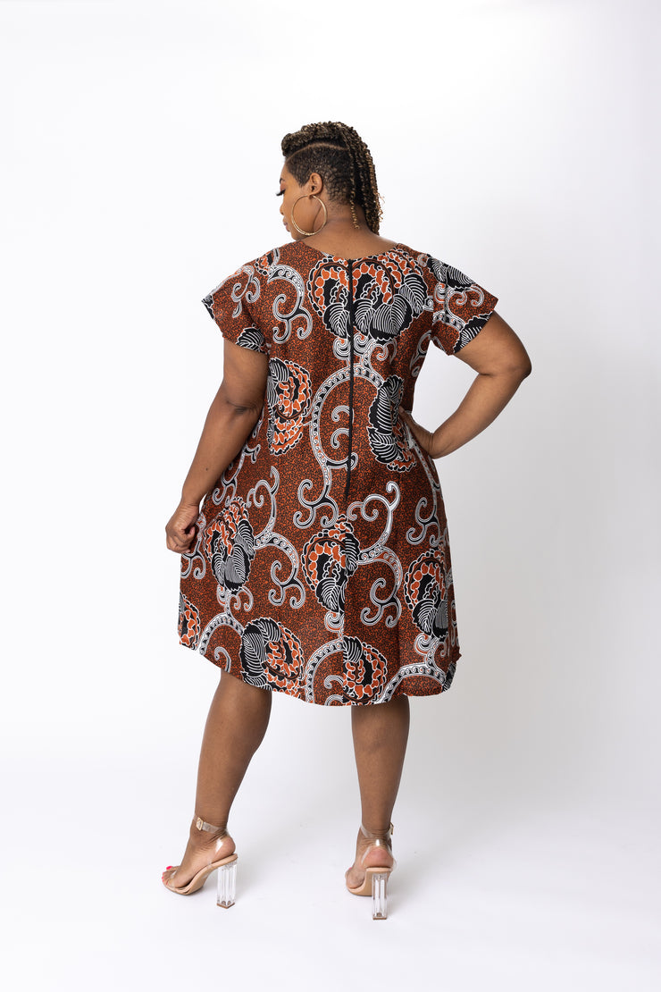 Labadi African Print Dress