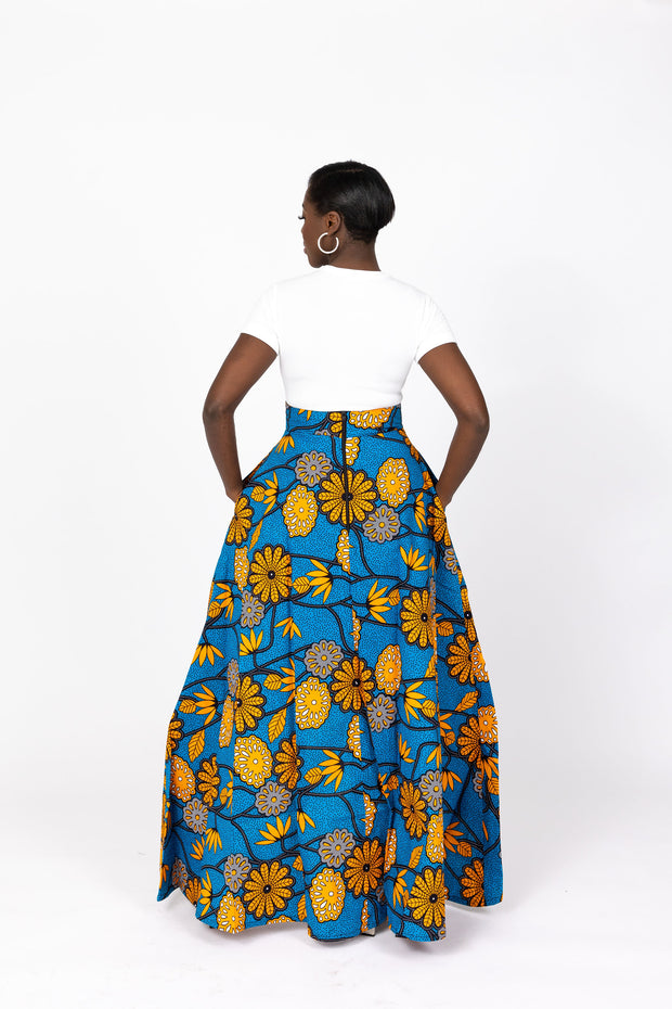 Maridi high-low African Print Skirt