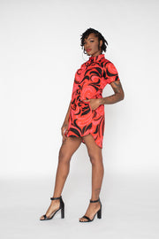 Tori African Print Shirt Dress
