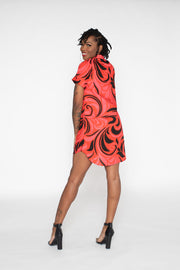 Tori African Print Shirt Dress