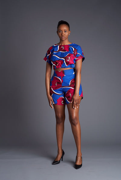 Tola African Print cropped top