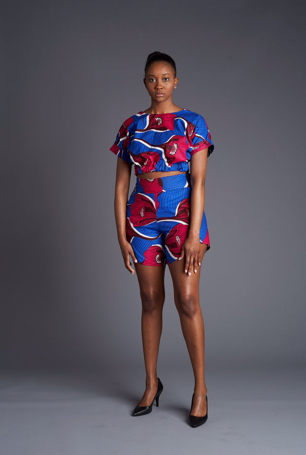 Tola African Print cropped top