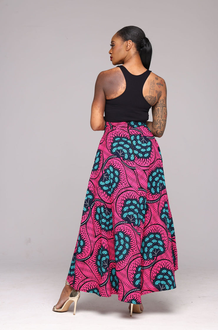 Alake high-low African Print Skirt